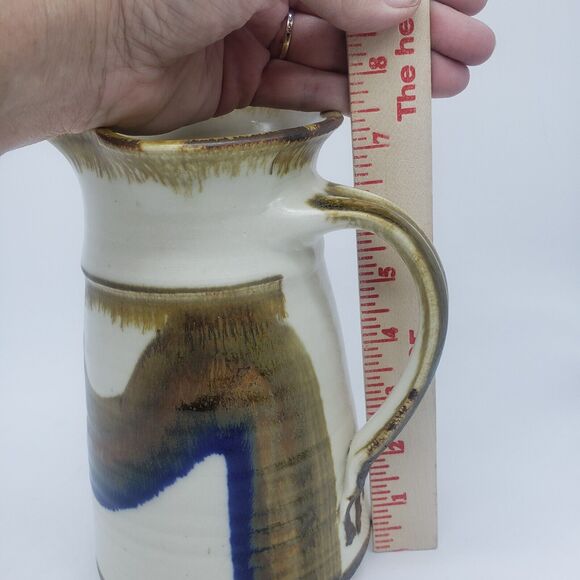 Vintage 1970s Fred Evangel Pottery Inc. New Mexico Pottery Ceramic Pitcher - Picture 9 of 12